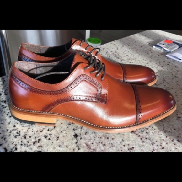 Men’s Cognac Leather Derby dress shoes NEW RESTOCK main image 7